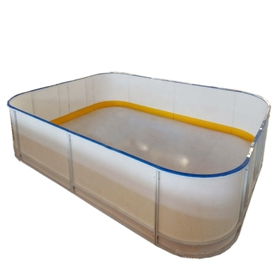 Plastikeisbahn-Zaun HDPE Hockey Dasher-Brett-Fussleiste mit Stahlrahmen