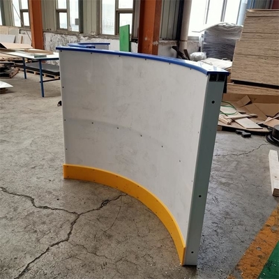 Plastikeisbahn-Zaun HDPE Hockey Dasher-Brett-Fussleiste mit Stahlrahmen