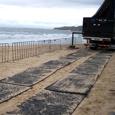 48 x 96 der tragbaren schwarzen Polyäthylen-Plastikzoll Baustellenstraße-Mats For Excavator