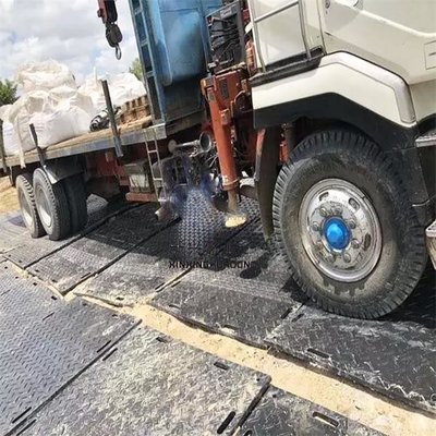 Harter Plastikboden-tragbare Fahrbahn-Mat Hdpe Ground Protection Road-Matten
