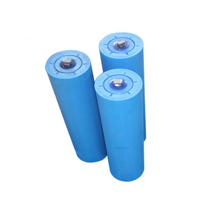 Blauer UHMWPE-Bandförderer-Rollen-Leerlauf für Bergbaubandförderer-Rolle