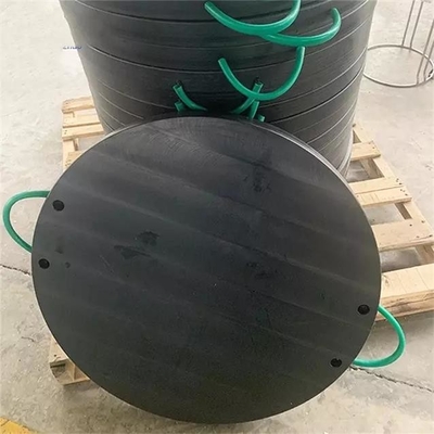 Stoßfester mobiler Plastikrunden-Ecken-Kran HDPE Ausleger Jack Pads