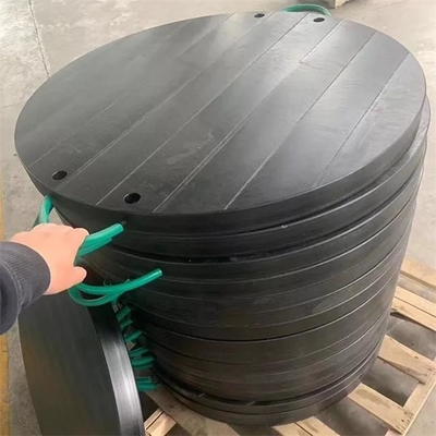 Stoßfester mobiler Plastikrunden-Ecken-Kran HDPE Ausleger Jack Pads