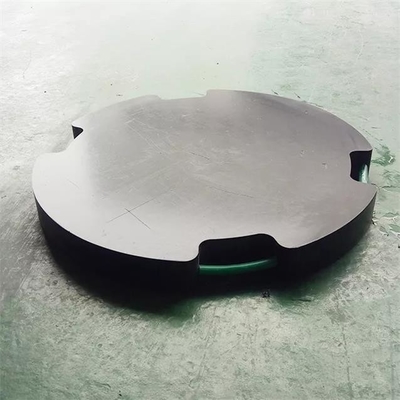 Schwarze runde HDPE Jack Foot Plate Plastic Crane-Ausleger-Auflage für mobile Kräne
