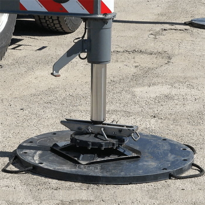 Tragbarer vorübergehender HDPE Runden-Ausleger füllt mobiler LKW-Plastikfussballen auf