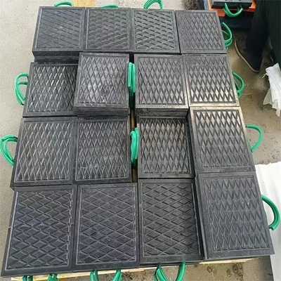 Schwarze steife Antiauswirkung Plastik-HDPE Cribbing blockiert Crane Outrigger Pads Stack