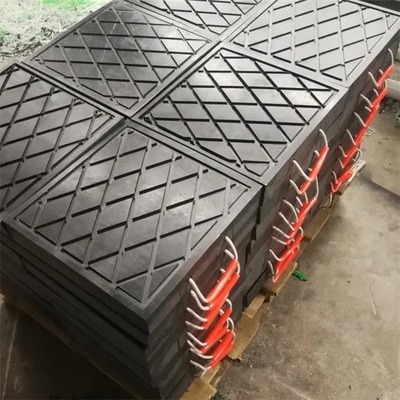 500x500mm HDPE Sicherheits-Ausleger-Auflagen-Bereichs-Stabilisator-Bein füllt Crane Foot Pads auf
