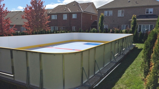 Made in China Basement Eislaufplatz Fußballplatz von Küste zu Küste tragbare synthetische UHMWPE-Blatt Eislaufplatz Miete